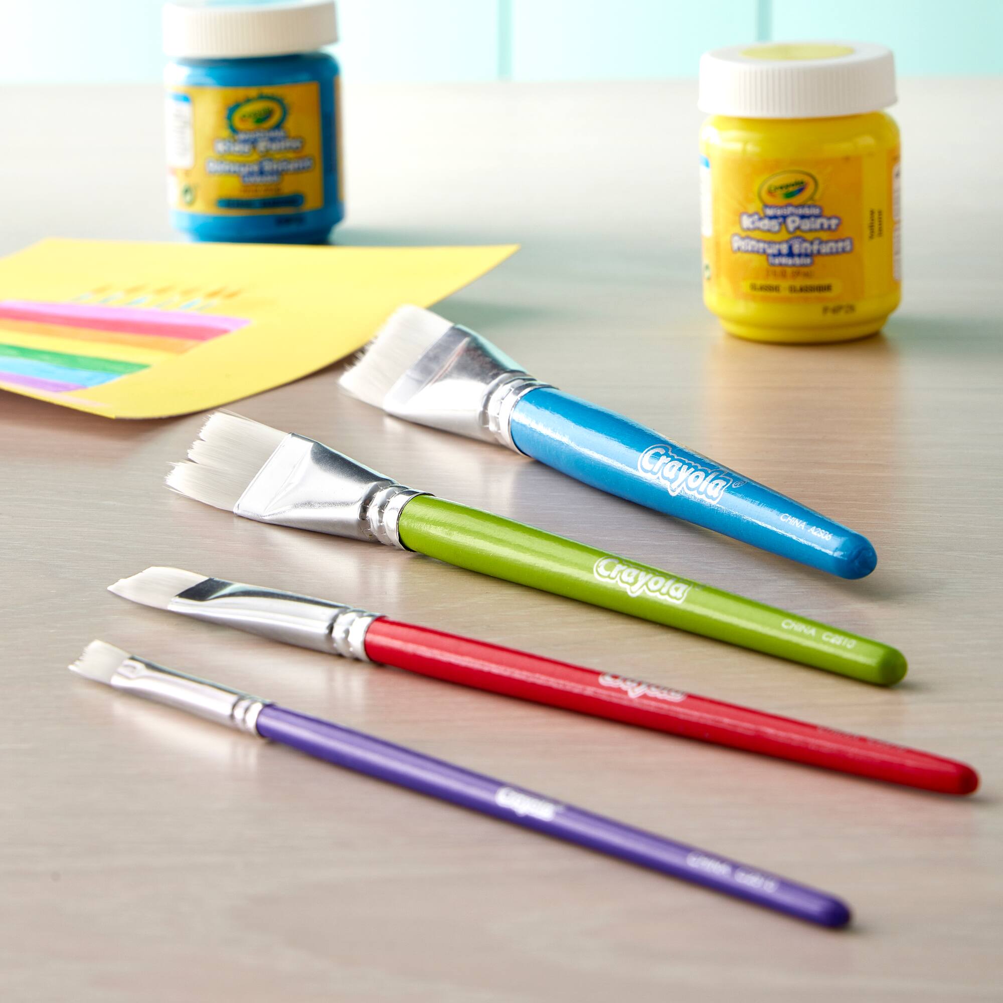 8 Packs: 4 ct. (32 total) Crayola® Flat Paint Brushes